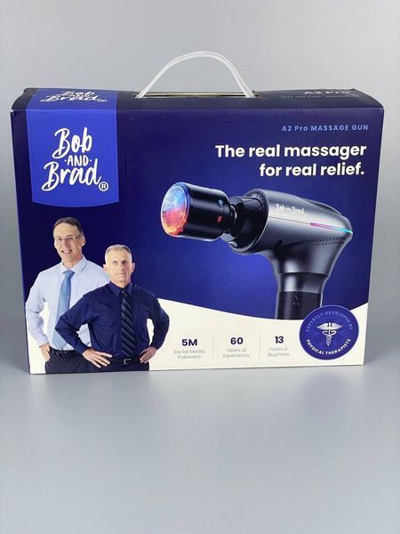 Перкусійний масажер Bob and Brad A2 Pro з насадкою охолодження та нагріву для відновлення м'язів та зняття болю 6298 фото